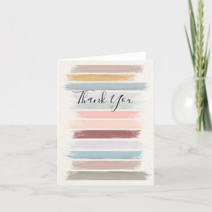 Pastel penseelstreken elke dag bedankkaart