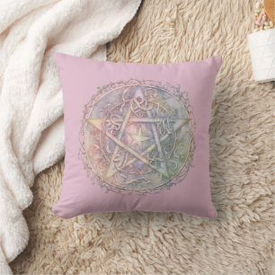 Pastel Pentagram Pagan Wiccan Witchcraft Halloween Kussen
