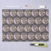 Pastel Pentagram Witchcraft Donkergrijs Halloween Tissuepapier (Craft)