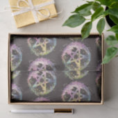Pastel Pentagram Witchcraft Donkergrijs Halloween Tissuepapier (Geschenk)