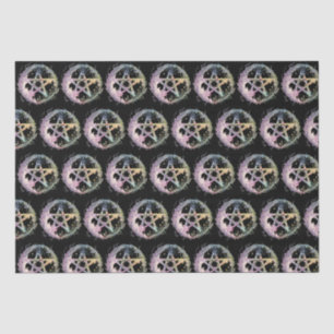 Pastel Pentagram Witchcraft Zwart Halloween Tissuepapier