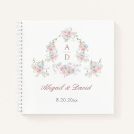 Pastel Peonies Lijst bruiloft gastenboek Notitieboek