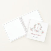 Pastel Peonies Lijst bruiloft gastenboek Notitieboek (Binnen)