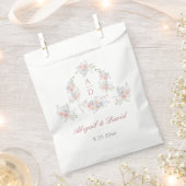 Pastel Peonies Lijst bruiloft monogrammen Bedankzakje (Geknipt)