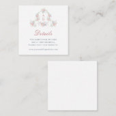 Pastel Peonies Lijst Wedding Details Website Informatiekaartje (Voorkant / Achterkant)