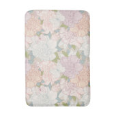 Pastel Peony & Butterfly Flower Pattern Badmat (Voorkant Verticaal)