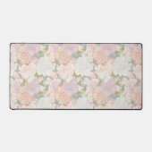 Pastel Peony & Butterfly Flower Pattern Bureaumat (Voorkant)