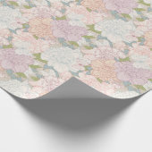 Pastel Peony & Butterfly Flower Pattern Cadeaupapier (Hoek)