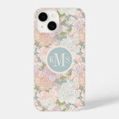 Pastel Peony & Butterfly Flower Pattern iPhone Hoesje (Achterkant)