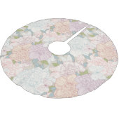 Pastel Peony & Butterfly Flower Pattern Kerstboom Rok (Gekanteld)