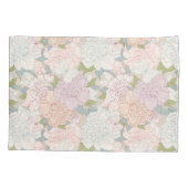 Pastel Peony & Butterfly Flower Pattern Kussensloop (Achterkant)