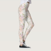 Pastel Peony & Butterfly Flower Pattern Leggings (Rechts)