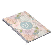 Pastel Peony & Butterfly Flower Pattern Notitieboek (Rechterzijde)