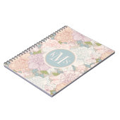 Pastel Peony & Butterfly Flower Pattern Notitieboek (Linkerzijde)
