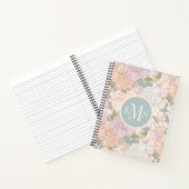 Pastel Peony & Butterfly Flower Pattern Notitieboek (Binnen)