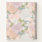 Pastel Peony & Butterfly Flower Pattern Notitieboek (Achterkant)
