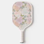 Pastel Peony & Butterfly Flower Pattern Pickleball Paddle (Achterkant)