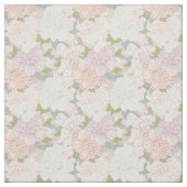 Pastel Peony & Butterfly Flower Pattern Stof (Swatch)
