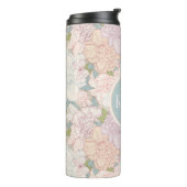 Pastel Peony & Butterfly Flower Pattern Thermosbeker (Gedraaid links)