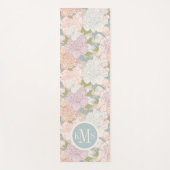 Pastel Peony & Butterfly Flower Pattern Yogamat (Voorkant)