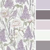 Pastel Peony Lavender Lilacs Schort