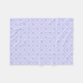 Pastel Periwinkle Blauwe Geometrische Patroon Fleece Deken (Voorkant (Horizontaal))