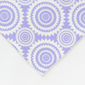 Pastel Periwinkle Blauwe Geometrische Patroon Fleece Deken (Hoek)