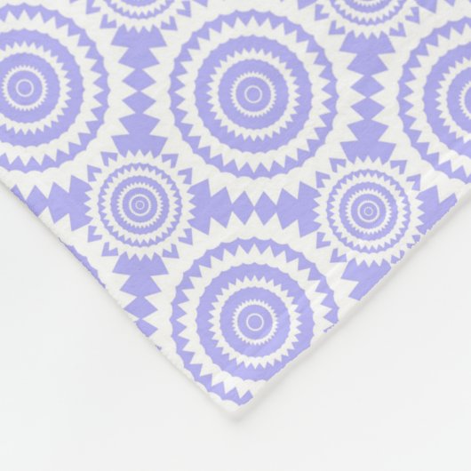 Pastel Periwinkle Blauwe Geometrische Patroon Fleece Deken (Hoek)