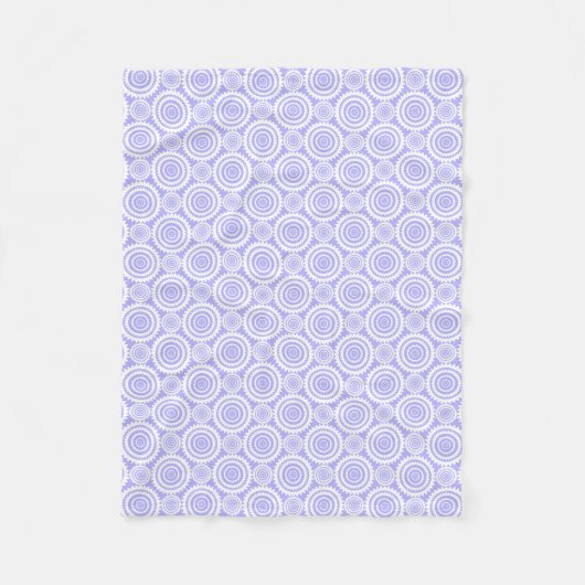 Pastel Periwinkle Blauwe Geometrische Patroon Fleece Deken (Voorkant)