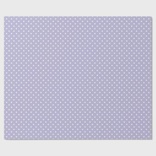 Pastel Periwinkle en White Small Polka Dot Cadeaupapier (Vlak)