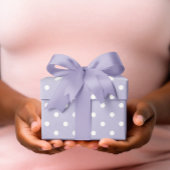 Pastel Periwinkle en White Small Polka Dot Cadeaupapier