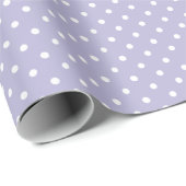 Pastel Periwinkle en Witte Kleine Stippen Cadeaupapier (Rol Hoek)
