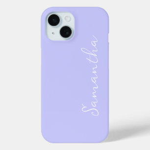 Pastel Periwinkle gepersonaliseerd iPhone 15 Case