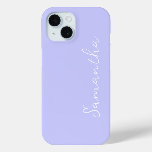 Pastel Periwinkle gepersonaliseerd Case-Mate iPhone Case (Achterkant)