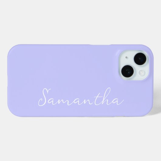 Pastel Periwinkle gepersonaliseerd Case-Mate iPhone Case (Achterkant (horizontaal))