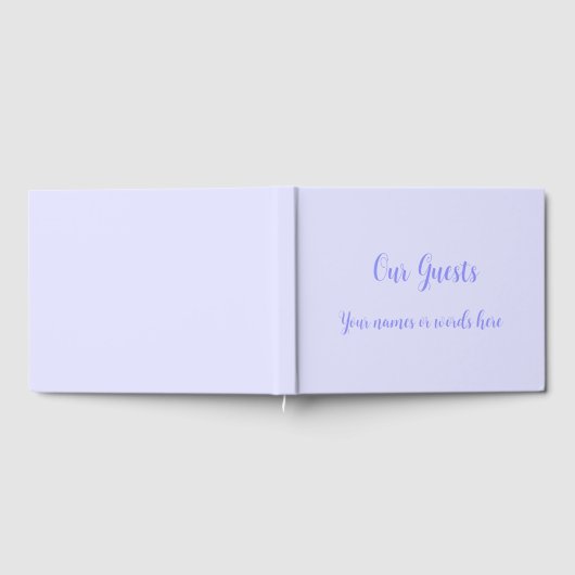 Pastel Periwinkle Paars Gastenboek (Volledig)