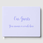Pastel Periwinkle Paars Gastenboek (Voorkant)