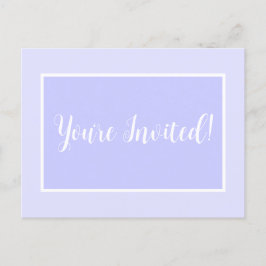 Pastel Periwinkle Paars Uitnodiging Briefkaart