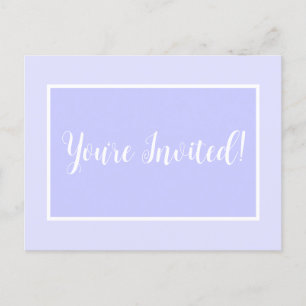 Pastel Periwinkle Paars Uitnodiging Briefkaart