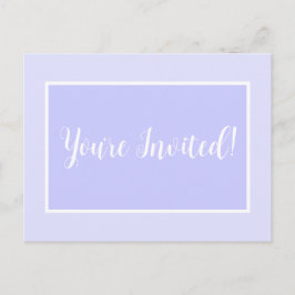 Pastel Periwinkle Paars Uitnodiging Briefkaart