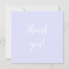 Pastel Periwinkle Paarse bedankjes Notitiekaartje