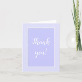 Pastel Periwinkle Paarse bedankjes Notitiekaartje