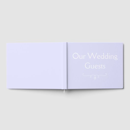 Pastel Periwinkle Paarse bruiloft gastenboek (Volledig)