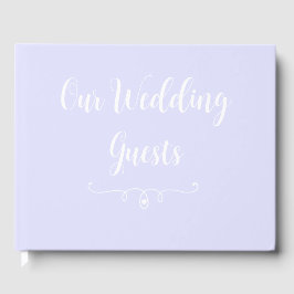 Pastel Periwinkle Paarse bruiloft gastenboek
