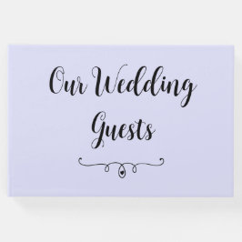 Pastel Periwinkle Paarse bruiloft gastenboek