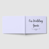 Pastel Periwinkle Paarse bruiloft gastenboek (Volledig)