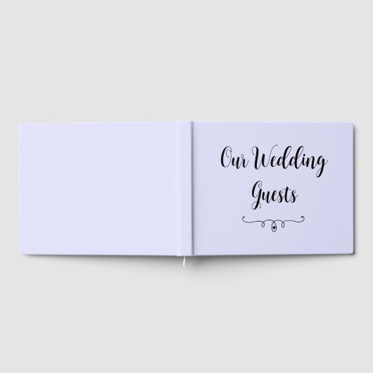 Pastel Periwinkle Paarse bruiloft gastenboek (Volledig)