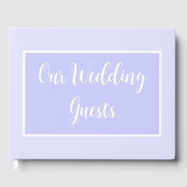 Pastel Periwinkle Paarse bruiloft gastenboek