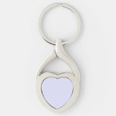 Pastel Periwinkle Paarse hartvormig Sleutelhanger (Voorkant)