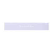 Pastel Periwinkle Paarse Invitation Belly Bands Uitnodigingen Wikkel (Vlak)